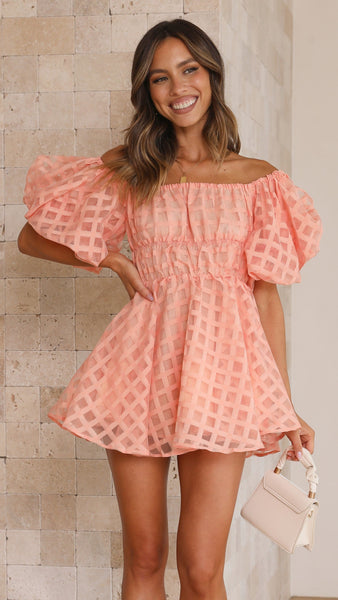 Malery Mini Dress - Peach