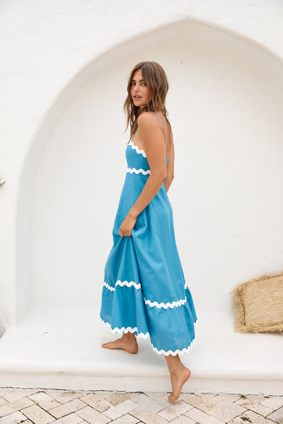 Sweet Devotion Maxi Dress Blue