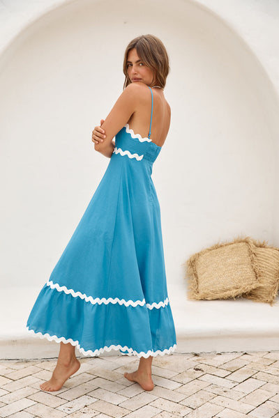 Sweet Devotion Maxi Dress Blue
