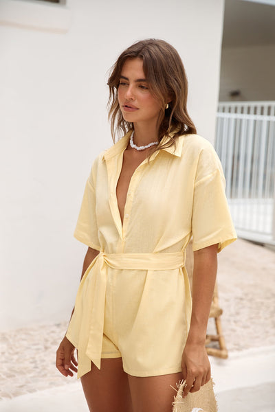 Sunshine Escape Romper Yellow
