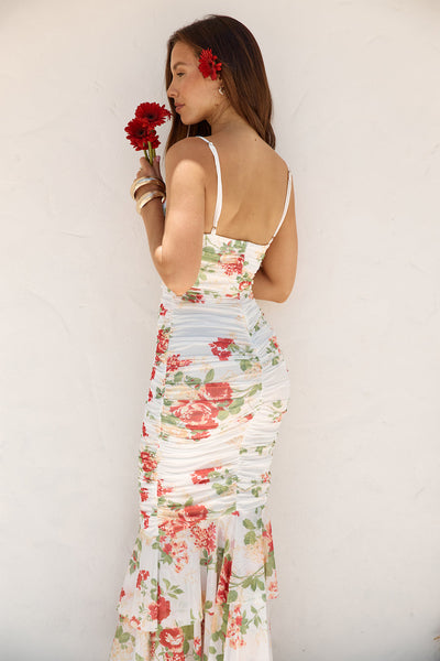 Wander Beyond Mesh Maxi Dress Floral