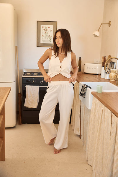 Heading South Vest Top Beige