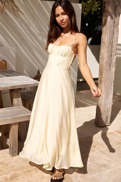 Best Dressed Maxi Dress Yellow