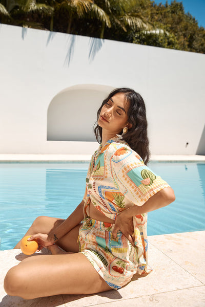 SEVEN WONDERS Sola Short Agata Print