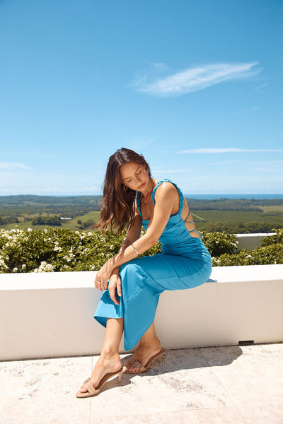 Clear Vision Maxi Dress Blue