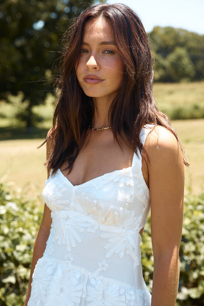 Porcelain Princess Maxi Dress White