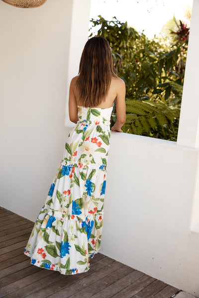 SEVEN WONDERS Daria Maxi Dress White Floral