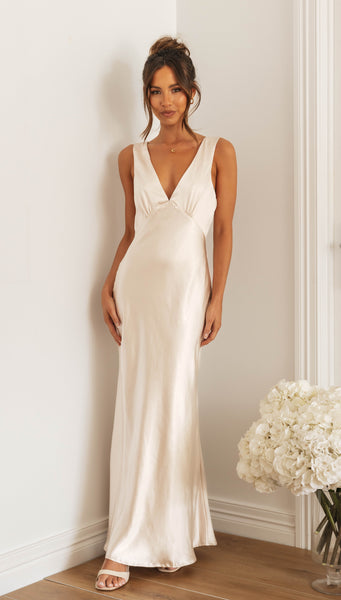 Farrah Maxi Dress (Oyster)