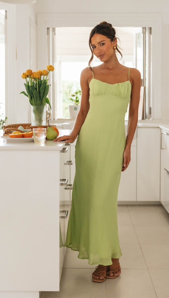 Tropicale Maxi Dress (Lime)