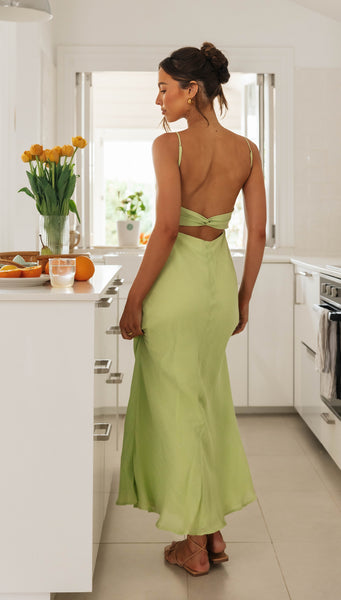 Tropicale Maxi Dress (Lime)
