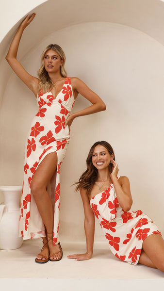Greta Mini Dress - Hibiscus