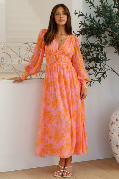 Blissful Getaway Maxi Dress Pink