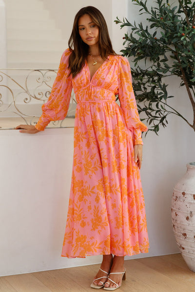 Blissful Getaway Maxi Dress Pink
