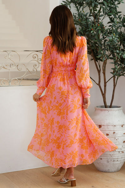 Blissful Getaway Maxi Dress Pink