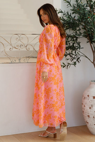 Blissful Getaway Maxi Dress Pink