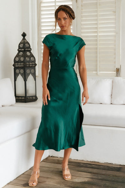 One Last Song Maxi Dress Forest Green