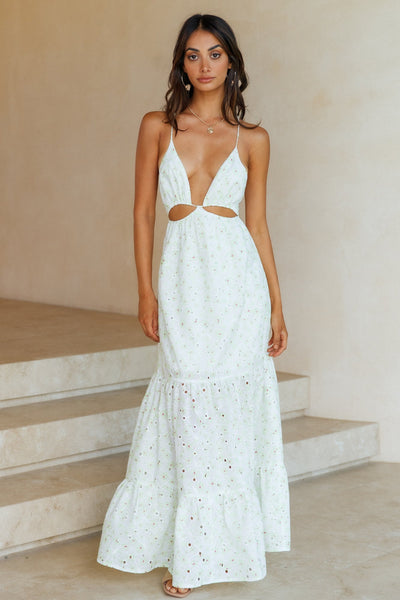 HELLO MOLLY Trust My Words Maxi Dress Green