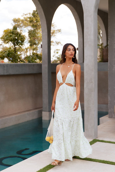 HELLO MOLLY Trust My Words Maxi Dress Green