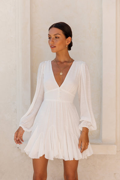 White Going Solar Dress