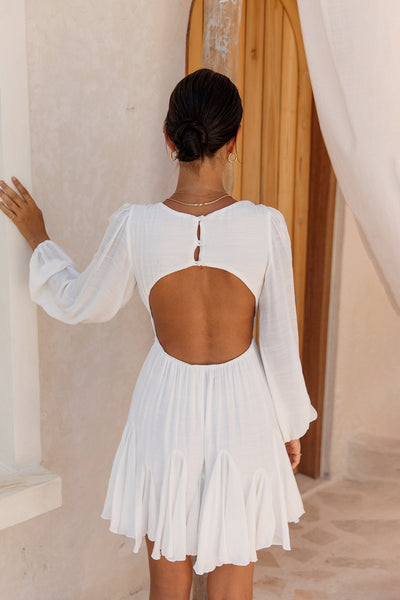 White Going Solar Dress