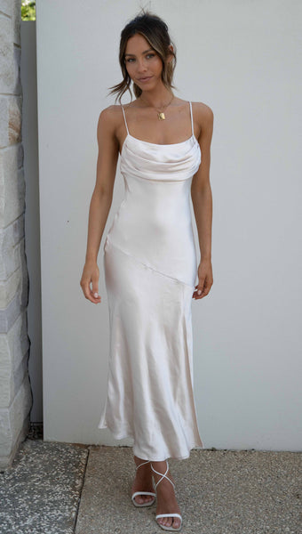 Tullia Midi Dress (Oyster)