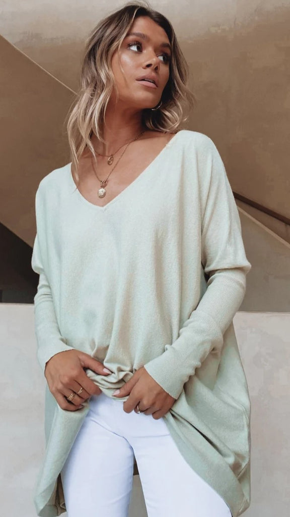 Sage Green Oversized Tee