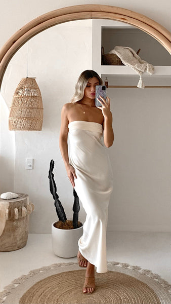 Miya Maxi Dress - Light Gold