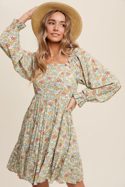 Anna Floral Mini Dress