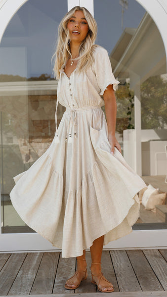 Gretchen Maxi Dress - Natural