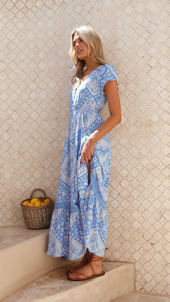 Carmen Maxi Dress - Oceana Print