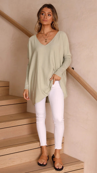 Sage Green Oversized Tee