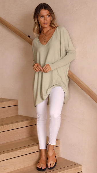 Sage Green Oversized Tee