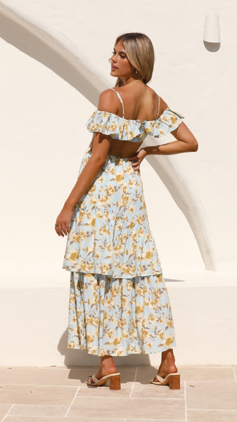 Acosta Maxi Dress - Blue Floral