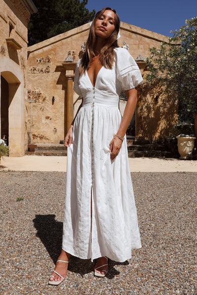 White Sunny Attire Maxi Dress