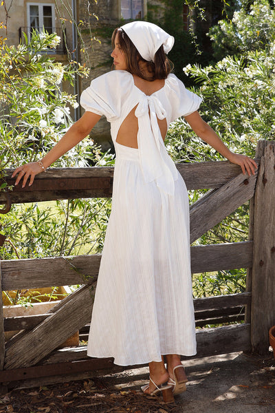 White Sunny Attire Maxi Dress