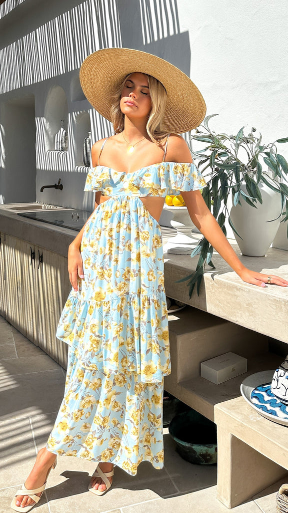 Acosta Maxi Dress - Blue Floral