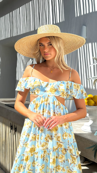 Acosta Maxi Dress - Blue Floral