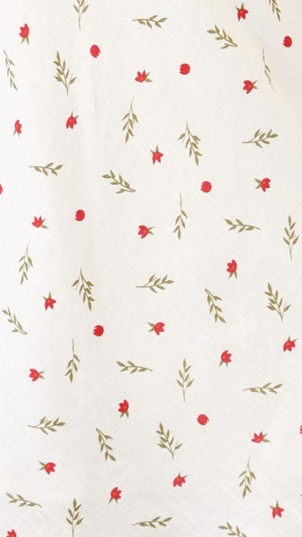 Coco Mini Dress - Red / Green Floral