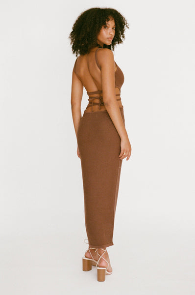 London Knit Dress - Chocolate