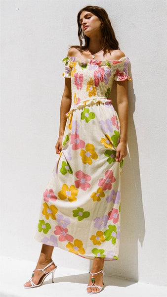 Daisy Floral Midi Dress