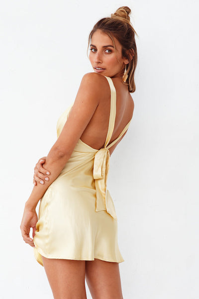 HELLO MOLLY Night In Cabana Dress Yellow