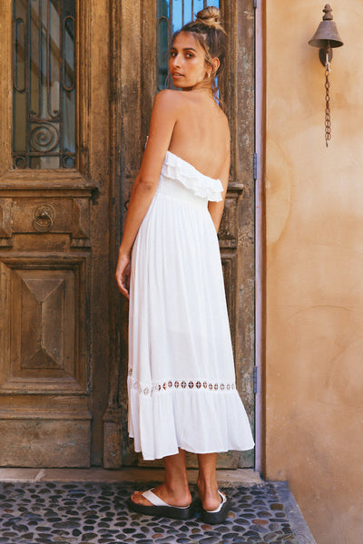 Santa Elena Midi Dress White
