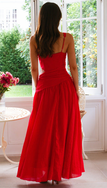 Angelica Maxi Dress (Cherry)