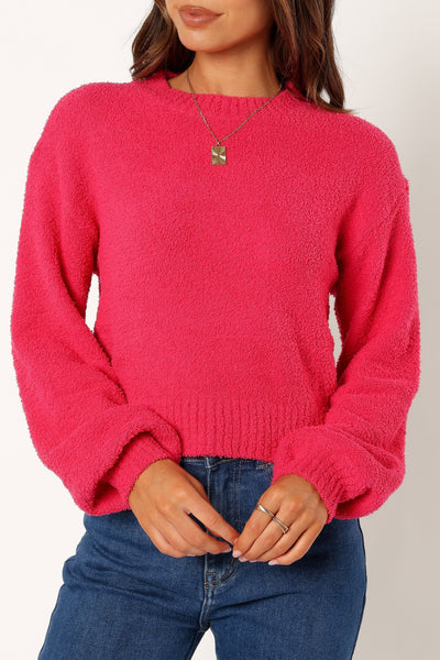 Sariah Knit Sweater - Magenta