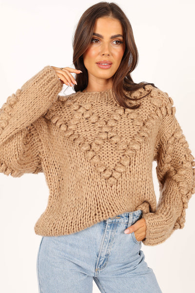 Vida Knit Sweater - Beige