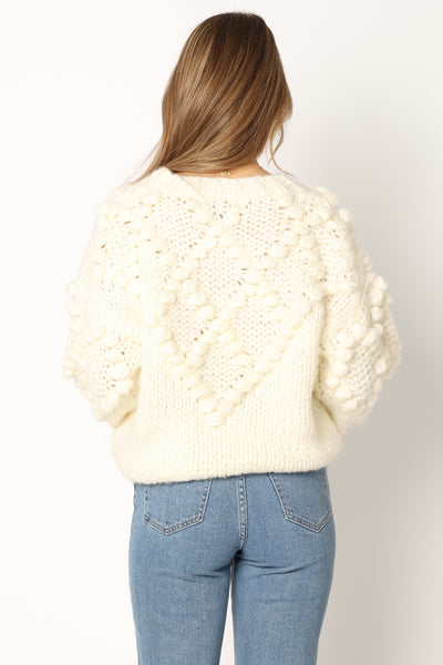 Vida Knit Sweater - White