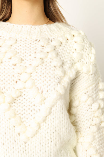 Vida Knit Sweater - White