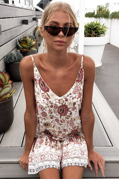 Pink Floral Slip-On Dress