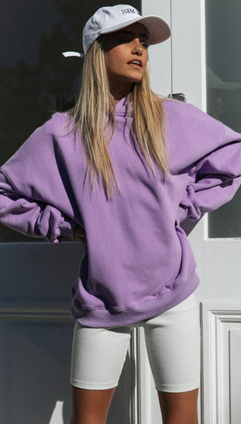 Purple Oversized Hoodie Sweatshirt
