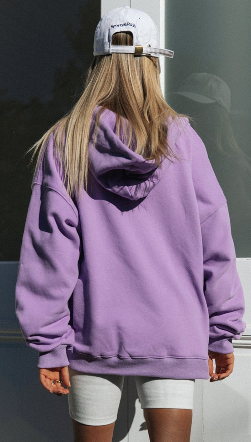 Purple Oversized Hoodie Sweatshirt